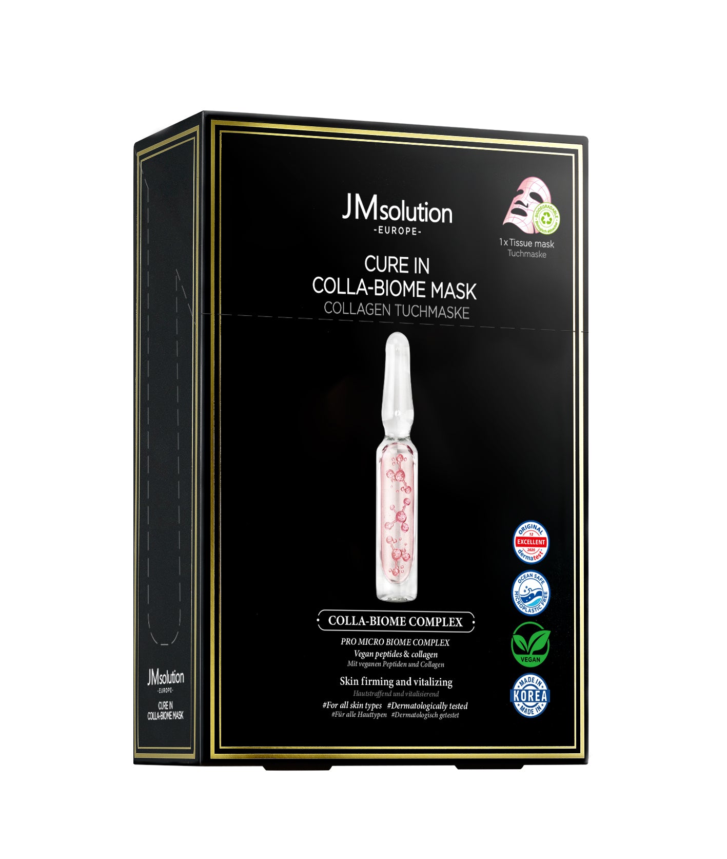JMSOLUTION Europe MASQUE CURE IN COLLA-BIOME 10 UNITÉS