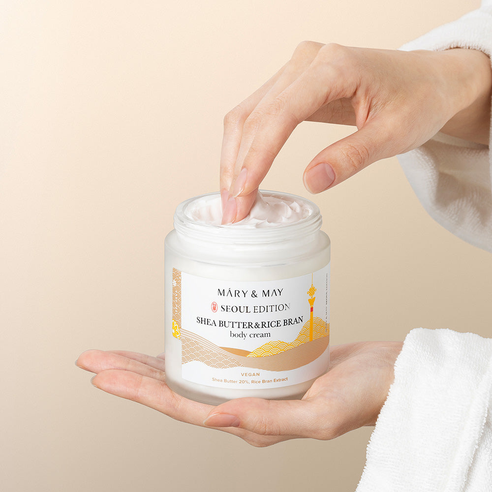 Mary&May [Édition Séoul] Crème corporelle au beurre de karité et au son de riz 250 ml