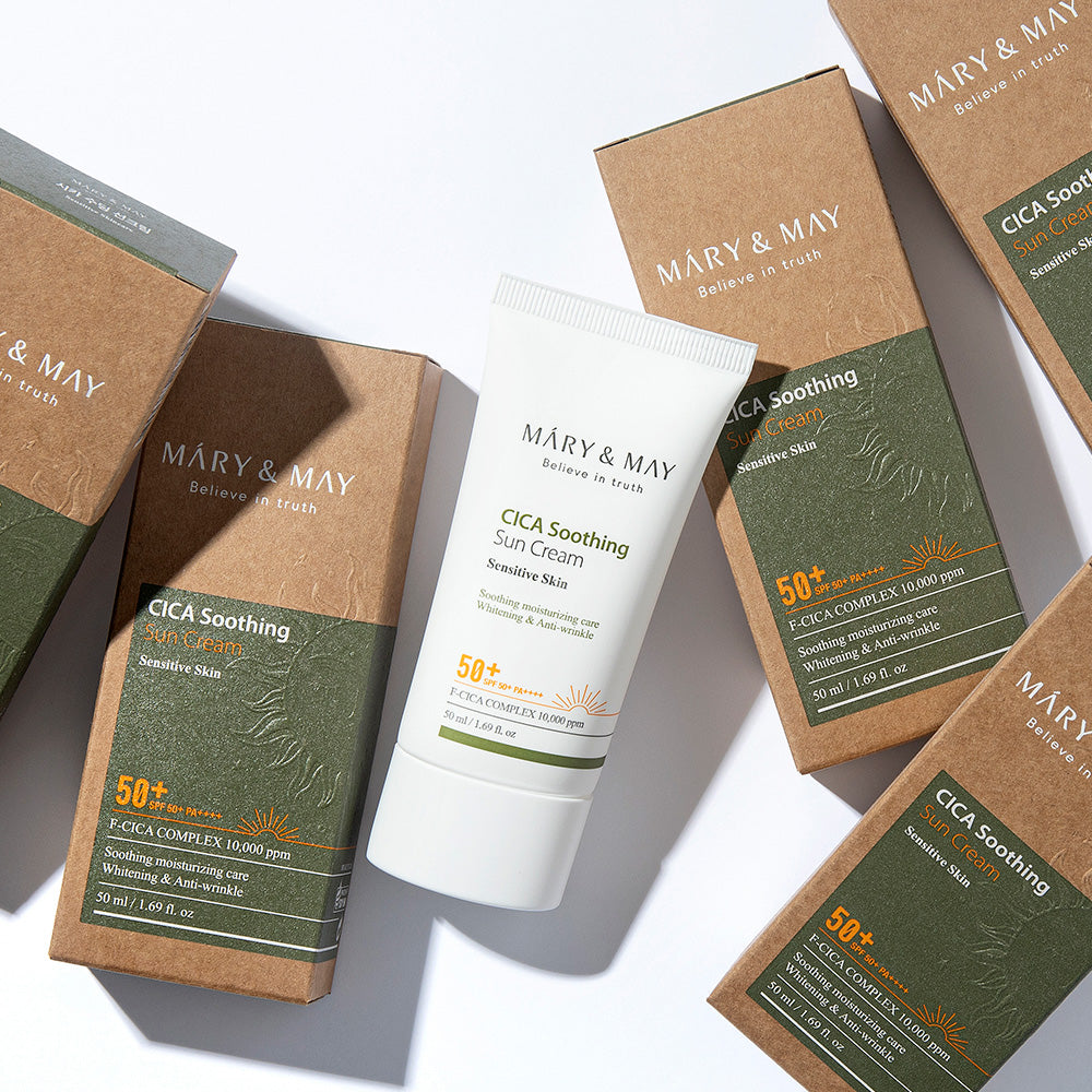 Mary&May CICA Crème Solaire Apaisante SPF50+ PA++++ 50ml