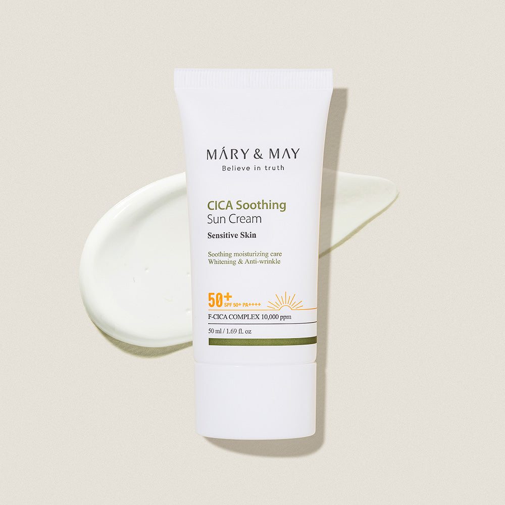 Mary&May CICA Crème Solaire Apaisante SPF50+ PA++++ 50ml