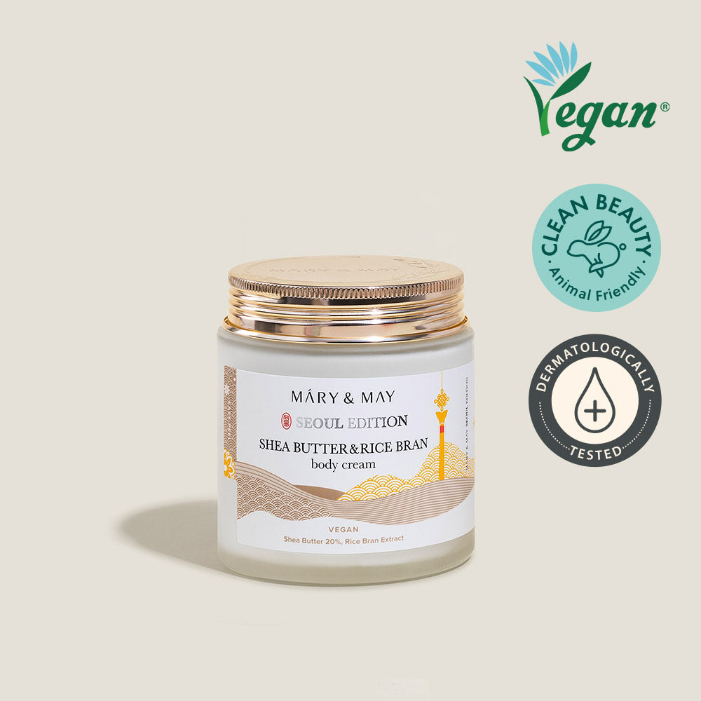Mary&May [Édition Séoul] Crème corporelle au beurre de karité et au son de riz 250 ml